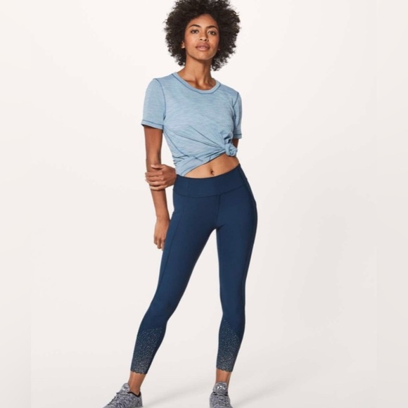 Lululemon Women’s Tight Stuff Tight II Jaded Blue Leggings Size 6 - Picture 2 of 10